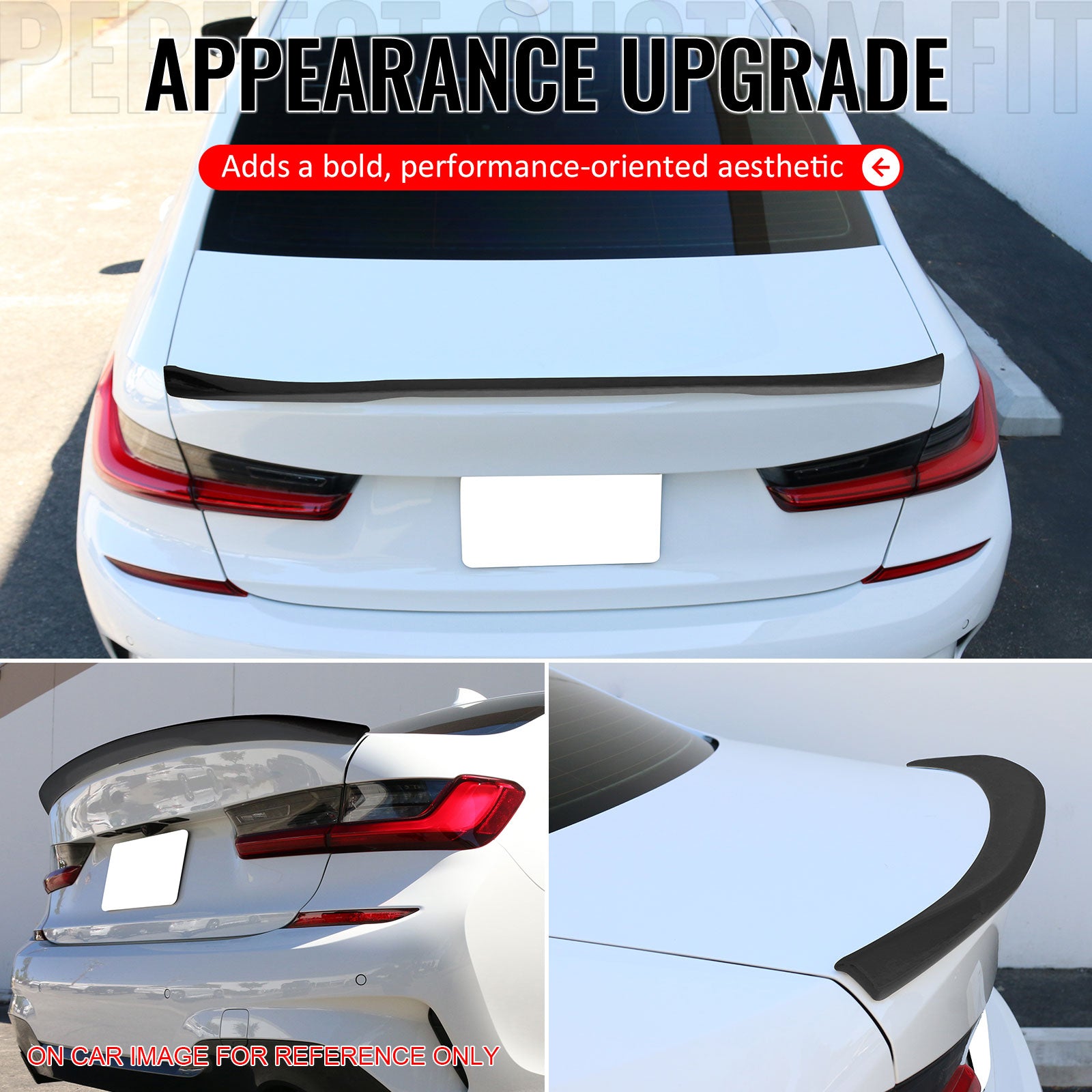 Fits 19-26 BMW G20 3-Series/G80 M3 Trunk Spoiler M Performance Wing #C36 Decklid