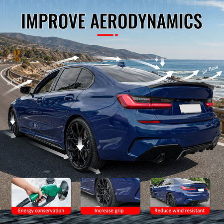 Fits 19-26 BMW G20 3-Series/G80 M3 Trunk Spoiler M Performance Wing #C36 Decklid