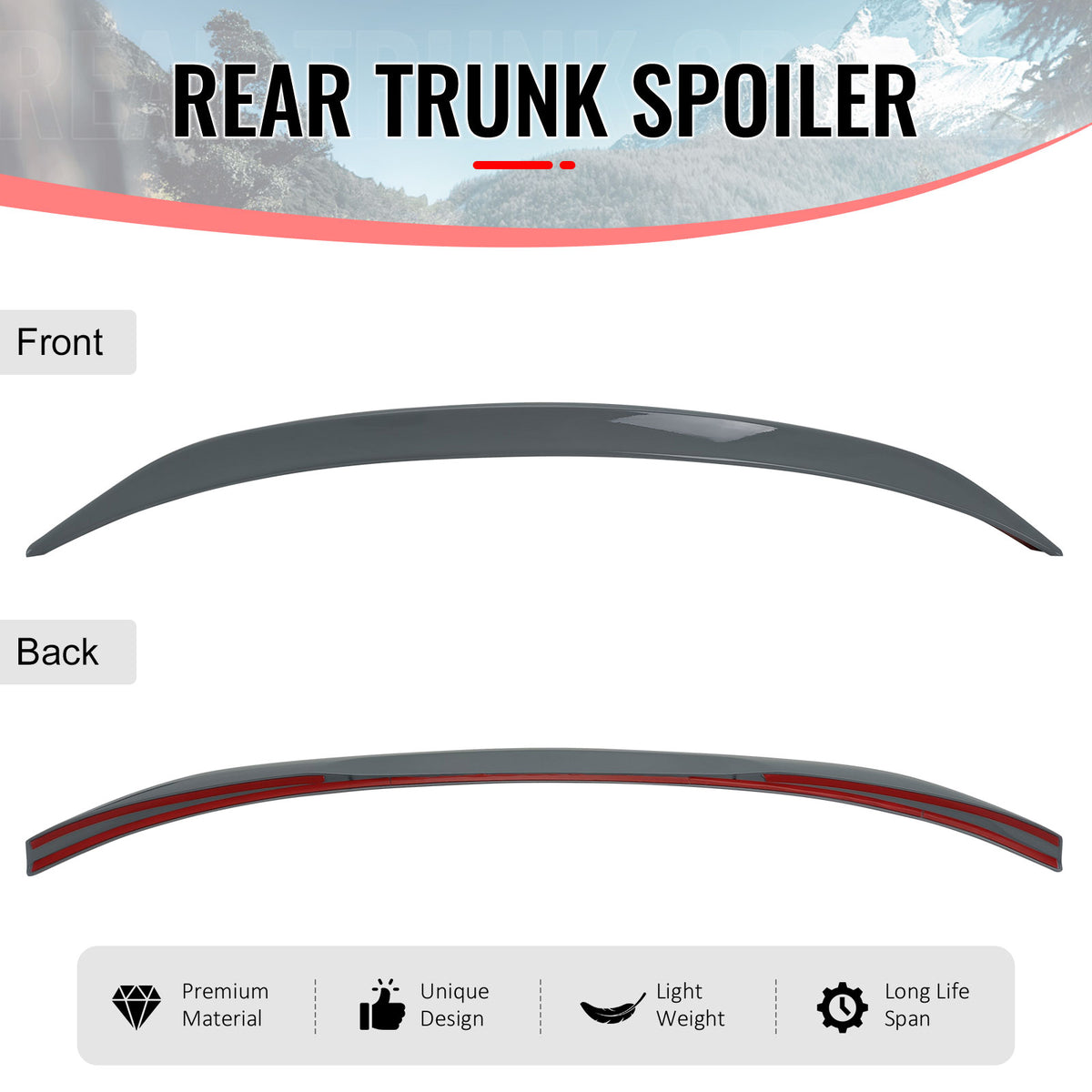 For 19-26 BMW G20 3-Series/G80 M3 Trunk Spoiler M Performance Rear Wing #C4P Lip