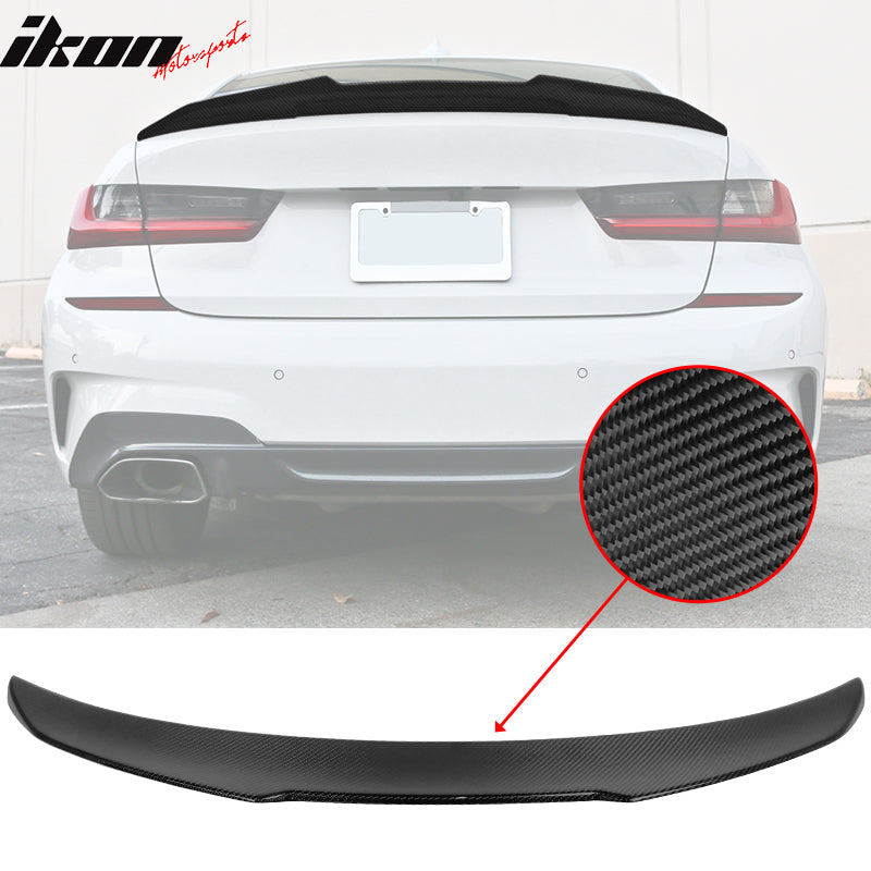 2019-2025 BMW G20 3-Series 4DR V Style Rear Spoiler Wing Carbon Fiber