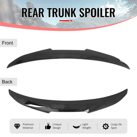 Fits 2021-2026 BMW G26 4 Series Gran Coupe i4 PSM Trunk Spoiler Gloss Black ABS
