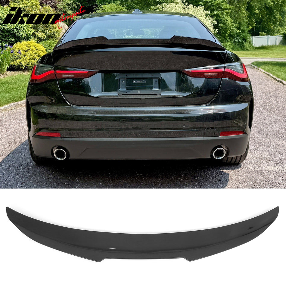 2021-2026 BMW G26 4 Series Gran Coupe i4 PSM Style Gloss Black Trunk Spoiler ABS
