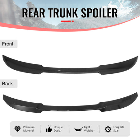 Fits 17-23 BMW 5 Series G30 F90 M5 IKON Style Trunk Spoiler Wing Gloss Black ABS