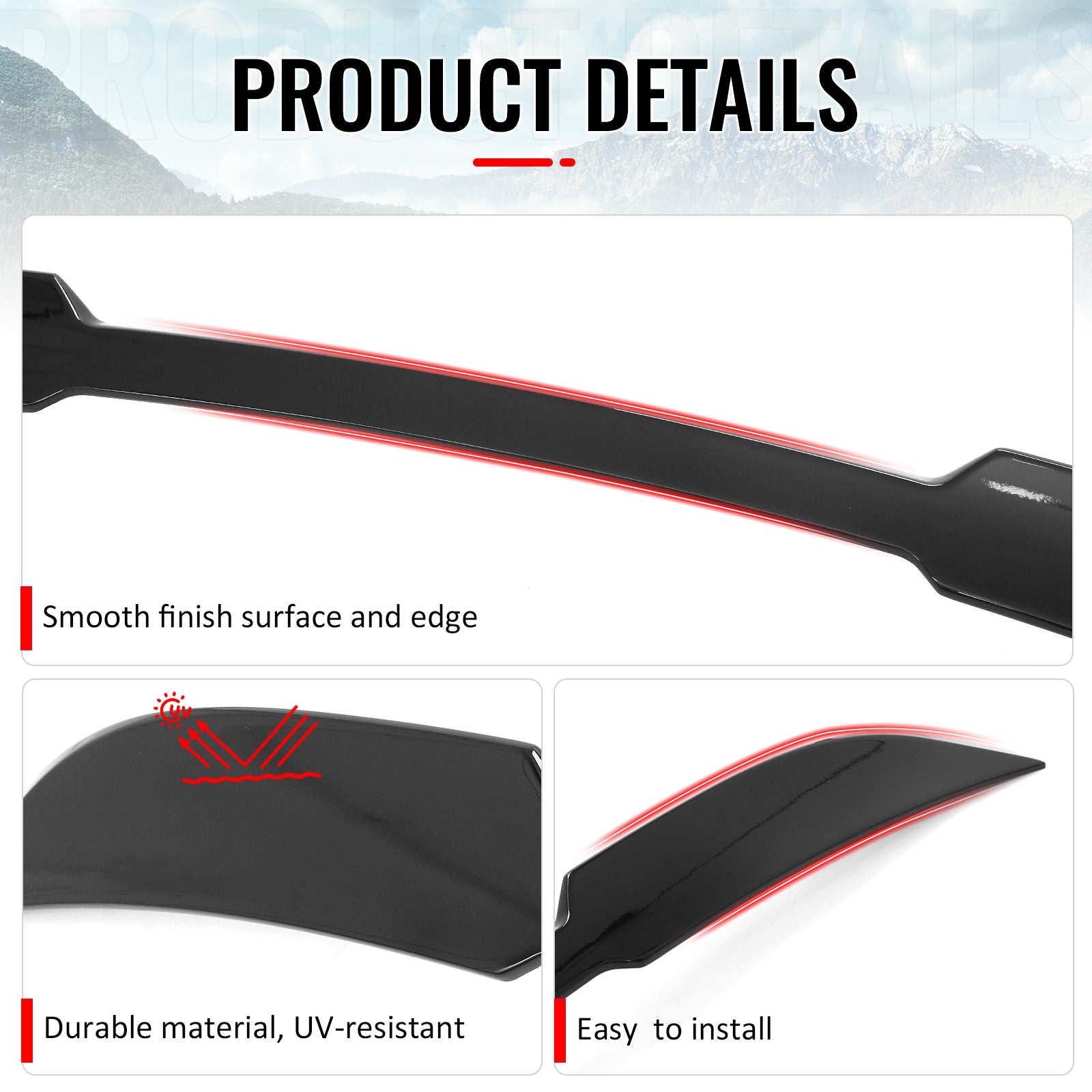 Fits 17-23 BMW 5 Series G30 F90 M5 IKON Style Trunk Spoiler Wing Gloss Black ABS