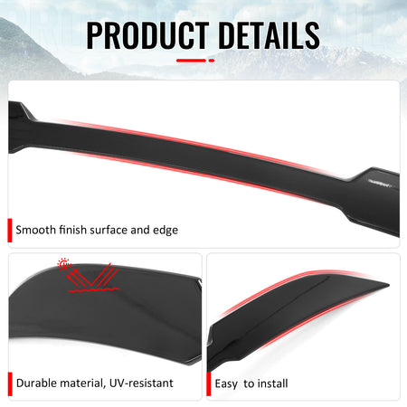 Fits 17-23 BMW 5 Series G30 F90 M5 IKON Style Trunk Spoiler Wing Gloss Black ABS