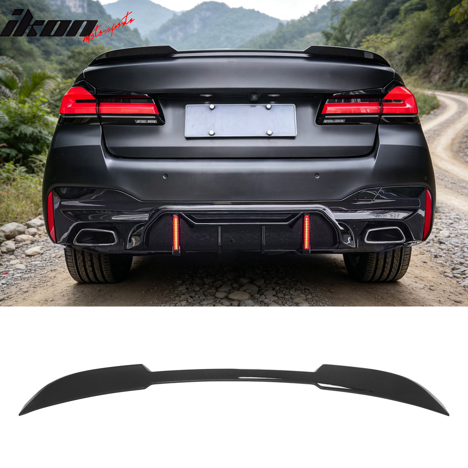 2017-2023 BMW 5 Series G30 & F90 M5 IKON Style Rear Trunk Spoiler Wing Gloss Black ABS