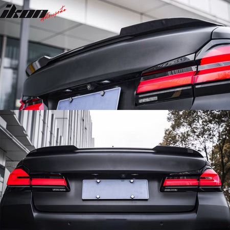 Fits 17-23 BMW 5 Series G30 F90 M5 IKON Style Trunk Spoiler Wing Gloss Black ABS