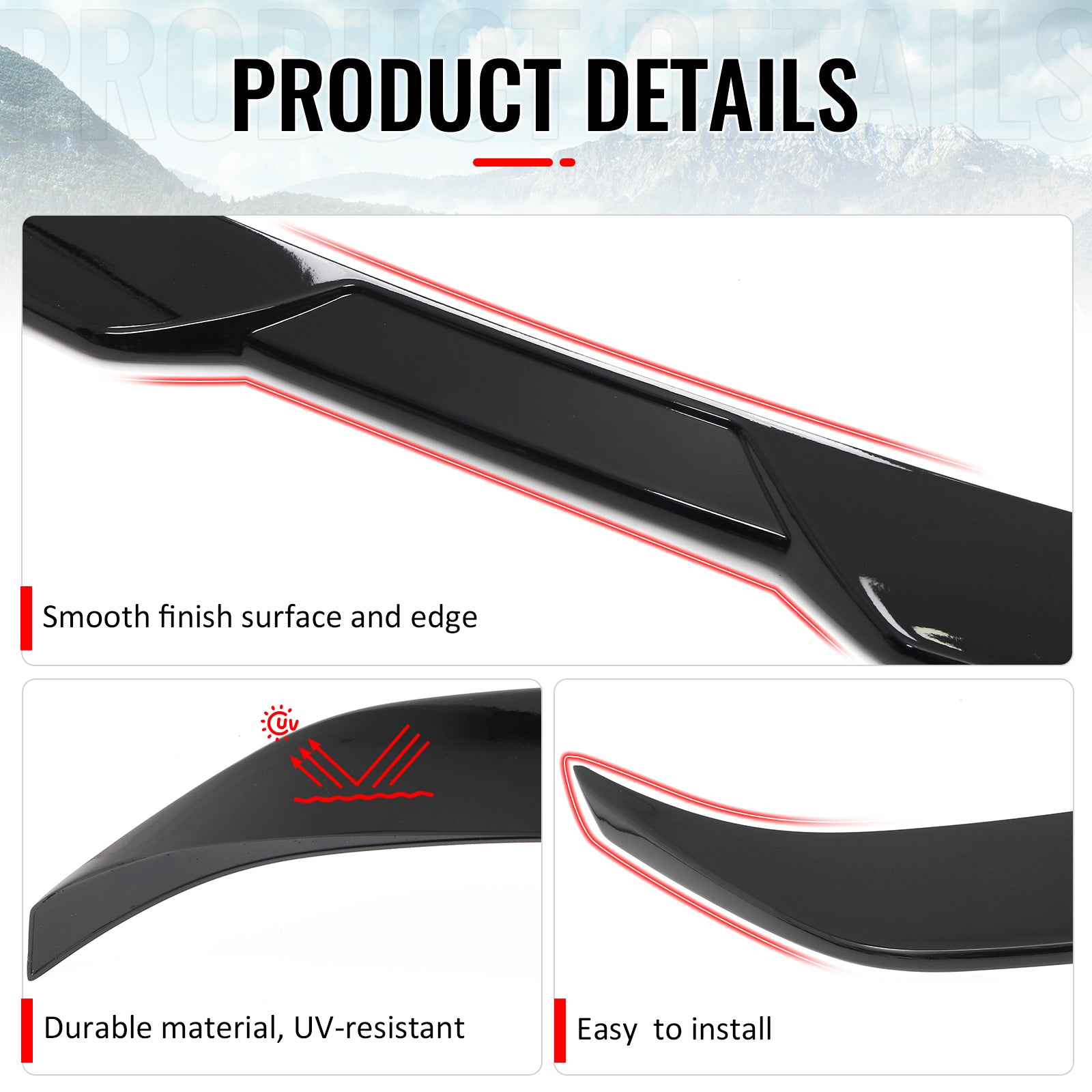 Fits 22-26 BMW 2-Series 230i M240i M2 Performance Trunk Spoiler Gloss Black ABS