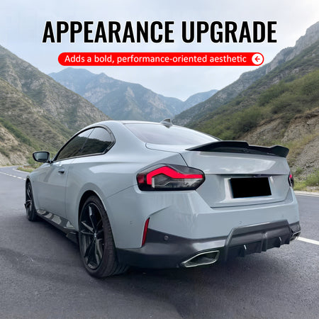 Fits 22-26 BMW 2-Series 230i M240i M2 Performance Trunk Spoiler Gloss Black ABS