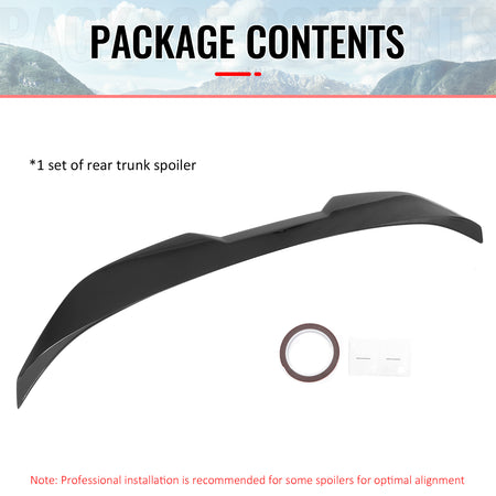 Fits 22-26 BMW 2-Series 230i M240i M2 Performance Trunk Spoiler Gloss Black ABS