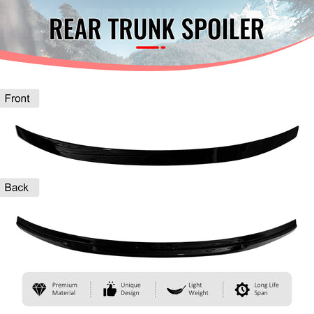 Fits 23-26 BMW 7-Series i7 G70 G73 IKON Style Trunk Spoiler Wing Gloss Black ABS