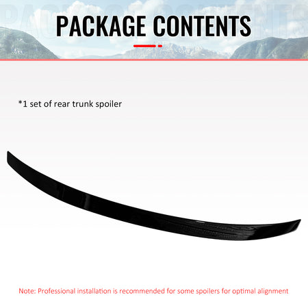 Fits 23-26 BMW 7-Series i7 G70 G73 IKON Style Trunk Spoiler Wing Gloss Black ABS