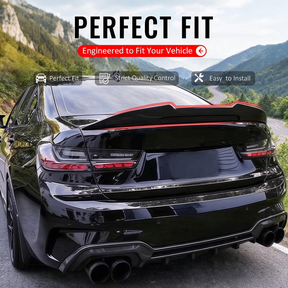 For 2019-2027 BMW G20 3-Series M3 G80 Trunk Spoiler PSM Style Unpainted