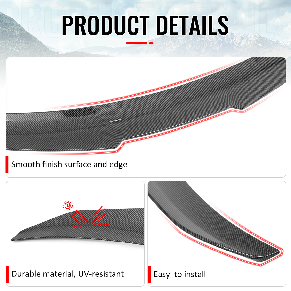 Fits 21-27 BMW G20 3 Series 330i M3 PSM Style Trunk Spoiler Carbon Fiber Print