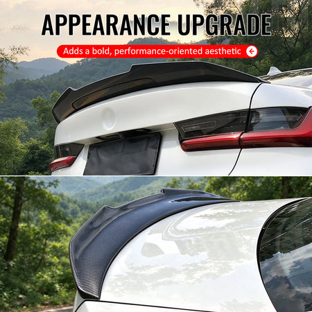 Fits 21-27 BMW G20 3 Series 330i M3 PSM Style Trunk Spoiler Carbon Fiber Print