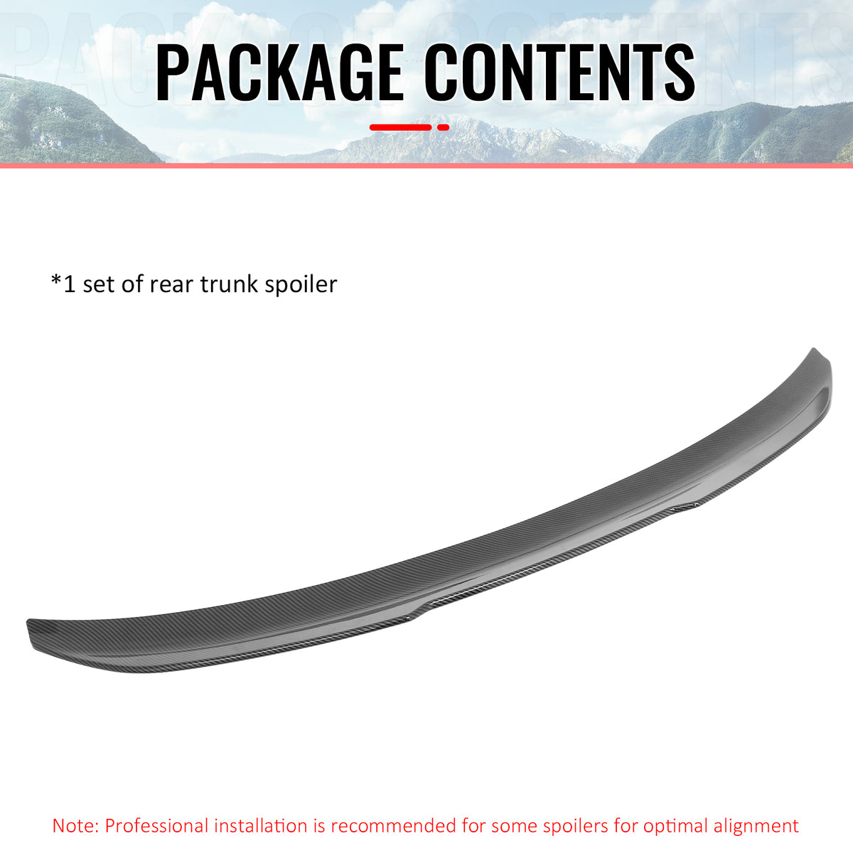 Fits 21-27 BMW G20 3 Series 330i M3 PSM Style Trunk Spoiler Carbon Fiber Print