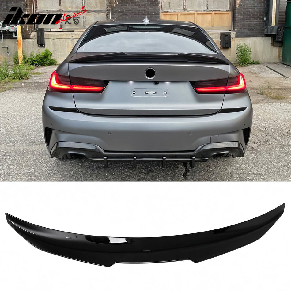 2019-2027 BMW G20 3-Series M3 G80 PSM Style Gloss Black Trunk Spoiler ABS