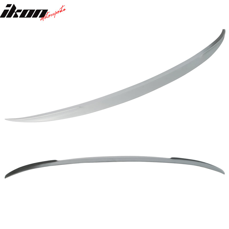 Trunk Spoiler Compatible With 2011-2016 BMW F10, Type-P Style Unpainted ABS Trunk Boot Lip Spoiler Wing Add On Deck Lid By IKON MOTORSPORTS, 2012 2013 2014 2015