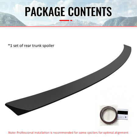 Fits 07-13 Benz W221 S-Class AMG Style Rear Trunk Spoiler Wing Lip Matte Black