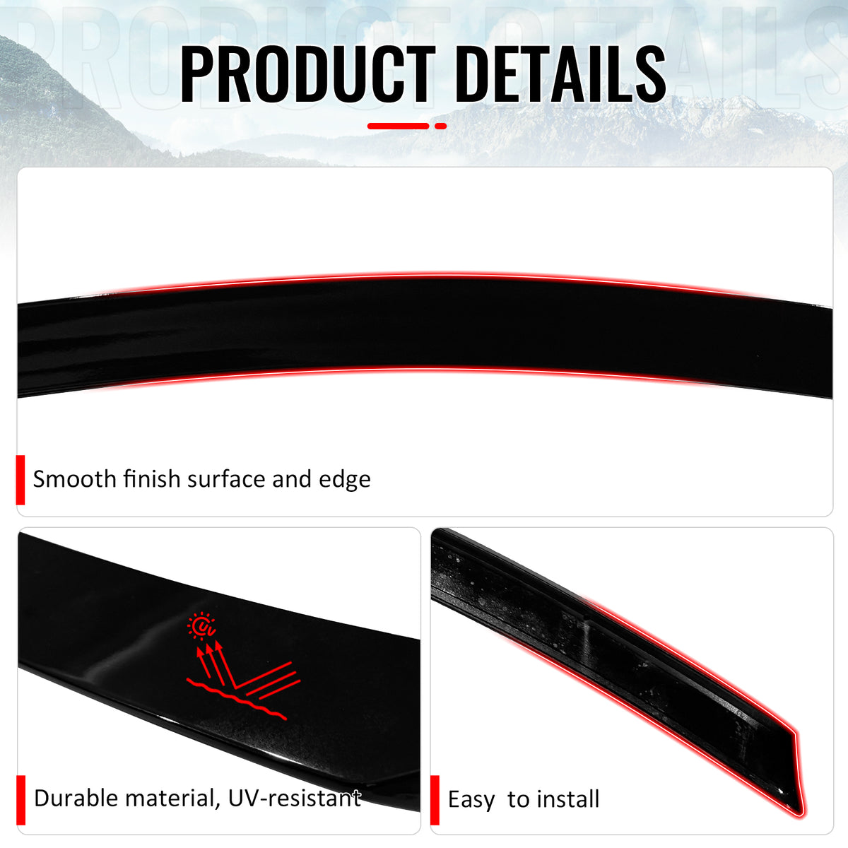 Fits 07-13 Benz W221 S-Class AMG Style Rear Trunk Spoiler Wing Lip Gloss Black