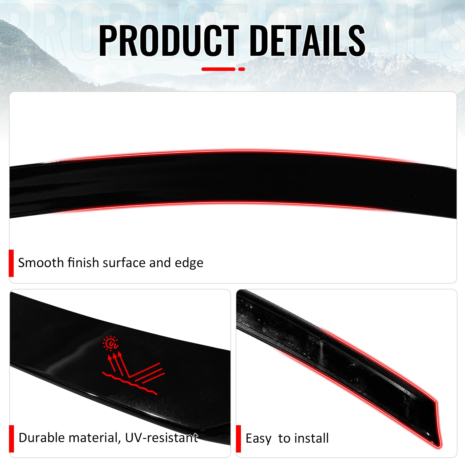 Fits 07-13 Benz W221 S-Class AMG Style Rear Trunk Spoiler Wing Lip Gloss Black