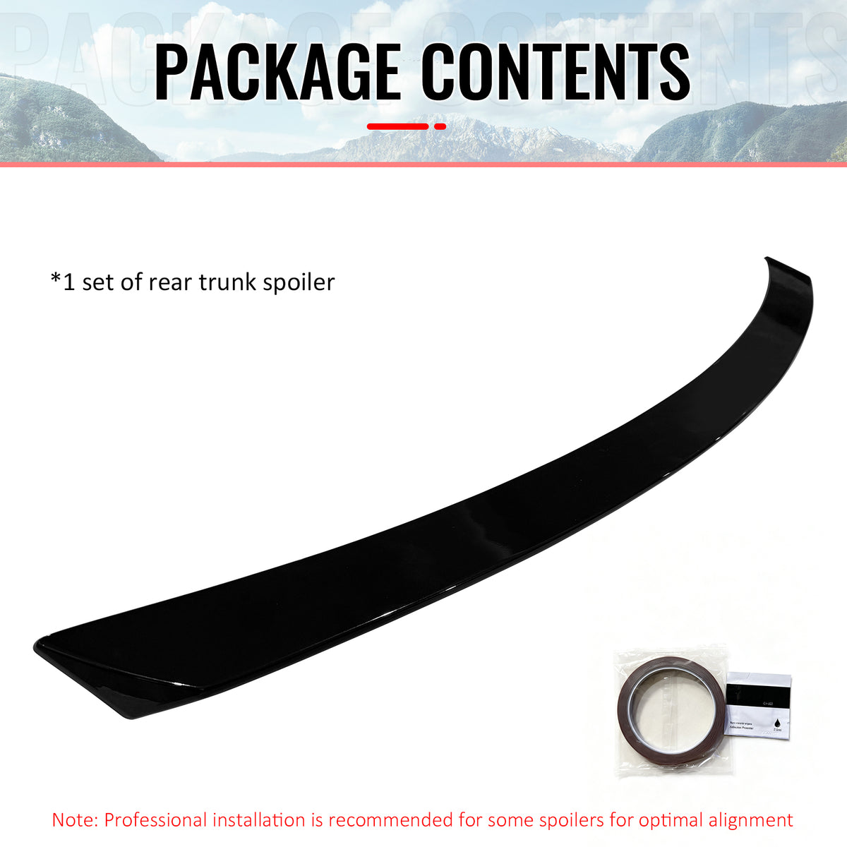 Fits 07-13 Benz W221 S-Class AMG Style Rear Trunk Spoiler Wing Lip Gloss Black