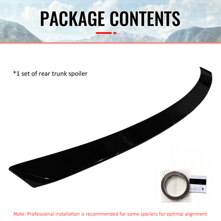 Fits 07-13 Benz W221 S-Class AMG Style Rear Trunk Spoiler Wing Lip Gloss Black
