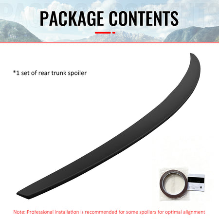 Fits 14-20 Benz W222 S-Class Sedan AMG Style Rear Trunk Spoiler Wing Matte Black
