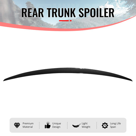 Fits 14-20 Benz W222 S-Class Sedan AMG Style Trunk Spoiler Carbon Fiber Print