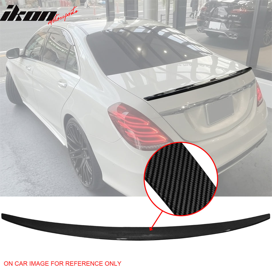 2014-2020 Benz W222 S-Class Sedan AMG Carbon Fiber Print Trunk Spoiler