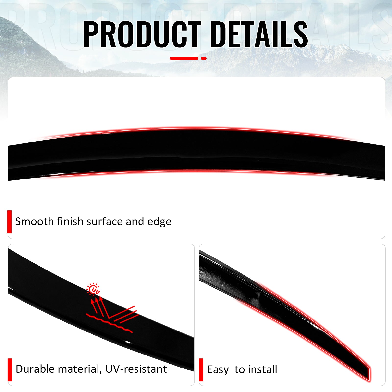Fits 14-20 Benz W222 S-Class Sedan AMG Style Rear Trunk Spoiler Wing Gloss Black