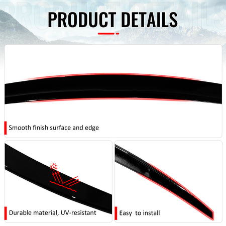 Fits 14-20 Benz W222 S-Class Sedan AMG Style Rear Trunk Spoiler Wing Gloss Black