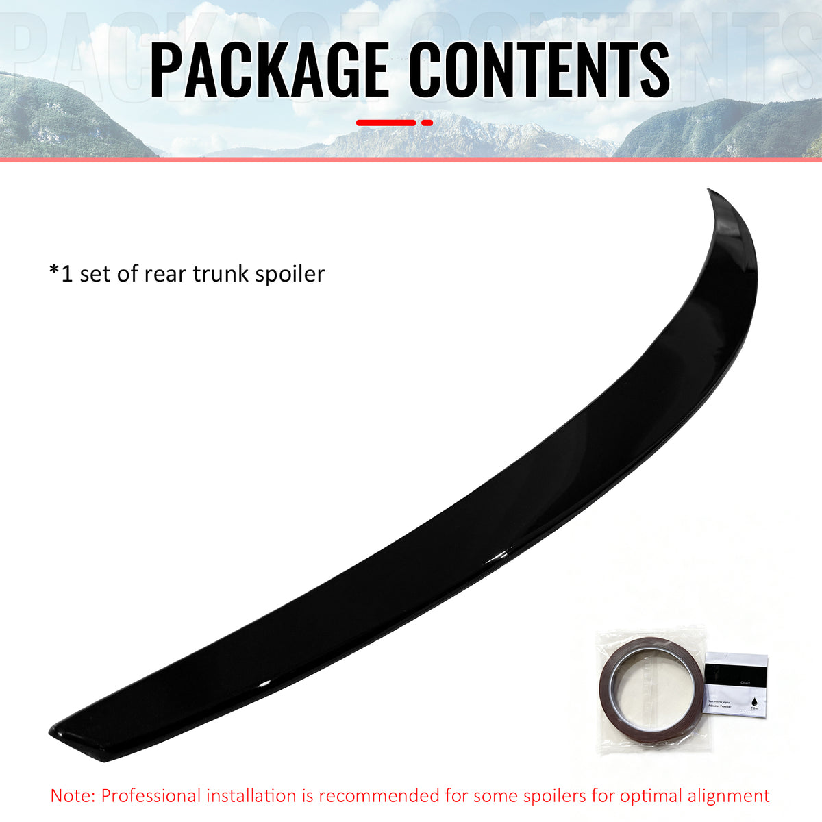 Fits 14-20 Benz W222 S-Class Sedan AMG Style Rear Trunk Spoiler Wing Gloss Black