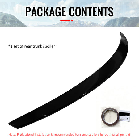 Fits 14-20 Benz W222 S-Class Sedan AMG Style Rear Trunk Spoiler Wing Gloss Black