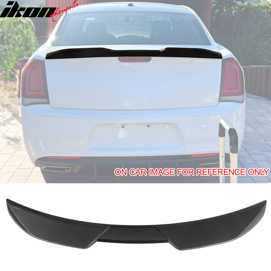2011-2023 Chrysler 300 M Style Trunk Spoiler Carbon Fiber Print ABS