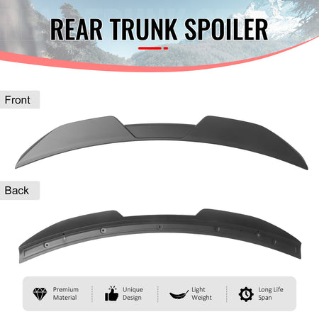 Fits 11-23 Chrysler 300 Sedan Trunk Spoiler Matte Black M Style Rear Wing ABS