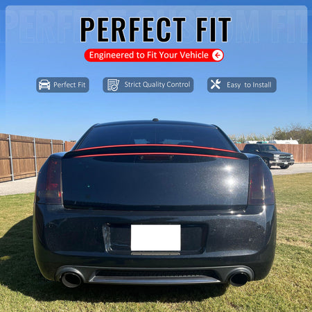 Fit 2011-2023 Chrysler 300 Trunk Spoiler SRT Style Gloss Black ABS