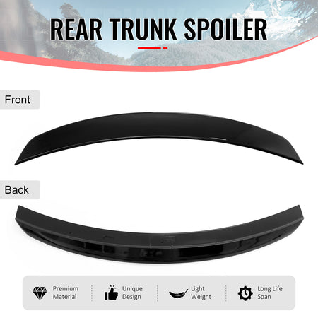 Fits 11-23 Chrysler 300 SRT Style Rear Trunk Spoiler Wing Lip Gloss Black ABS