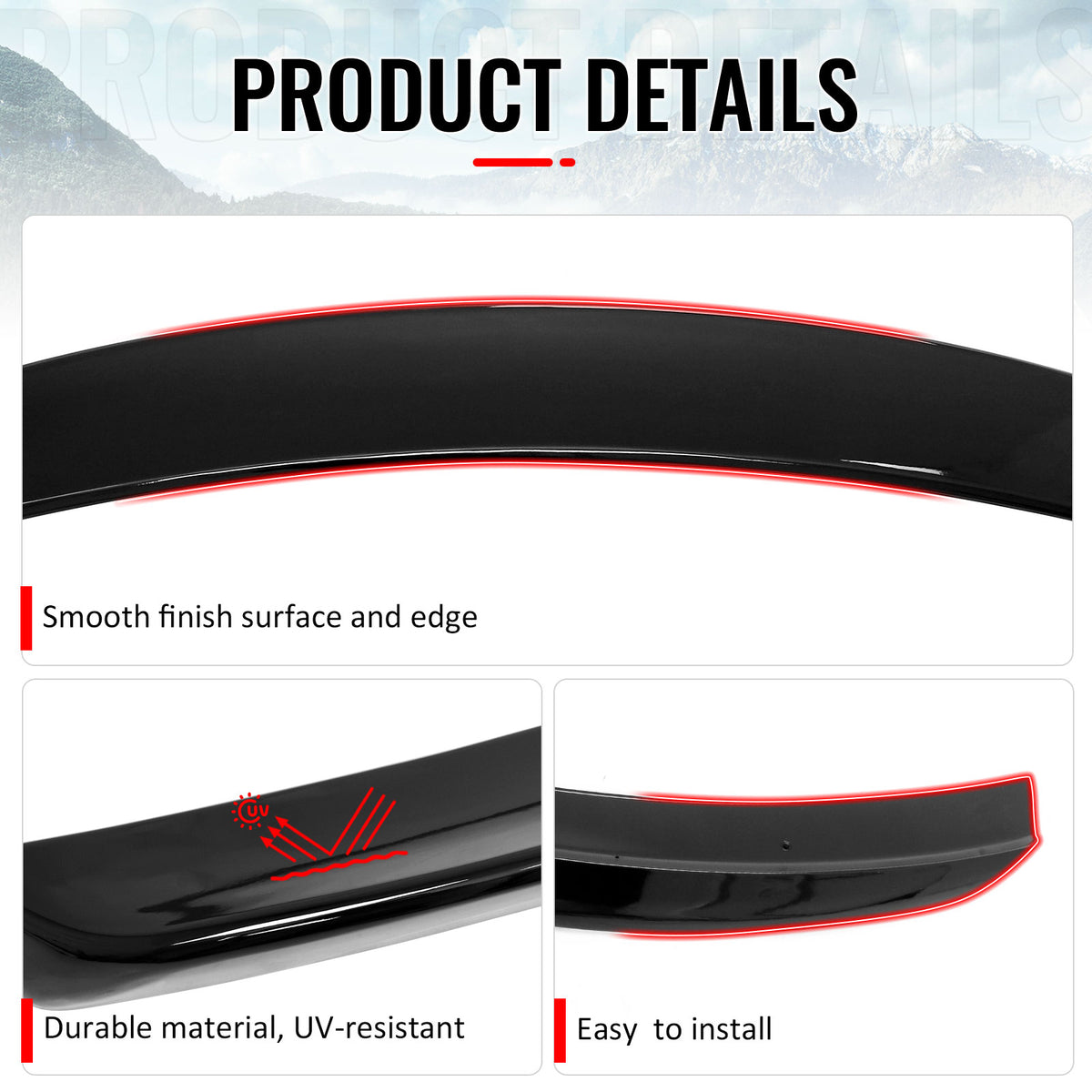 Fits 11-23 Chrysler 300 SRT Style Rear Trunk Spoiler Wing Lip Gloss Black ABS