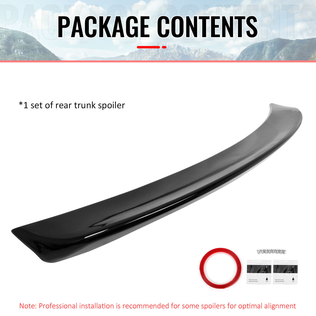 Fits 11-23 Chrysler 300 SRT Style Rear Trunk Spoiler Wing Lip Gloss Black ABS