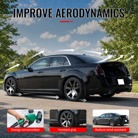Fits 11-23 Chrysler 300 SRT Style Rear Trunk Spoiler Wing Lip Gloss Black ABS