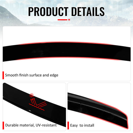 Fits 11-23 Chrysler 300/300C Rear Trunk Boot Spoiler Wing Lip ABS Gloss Black