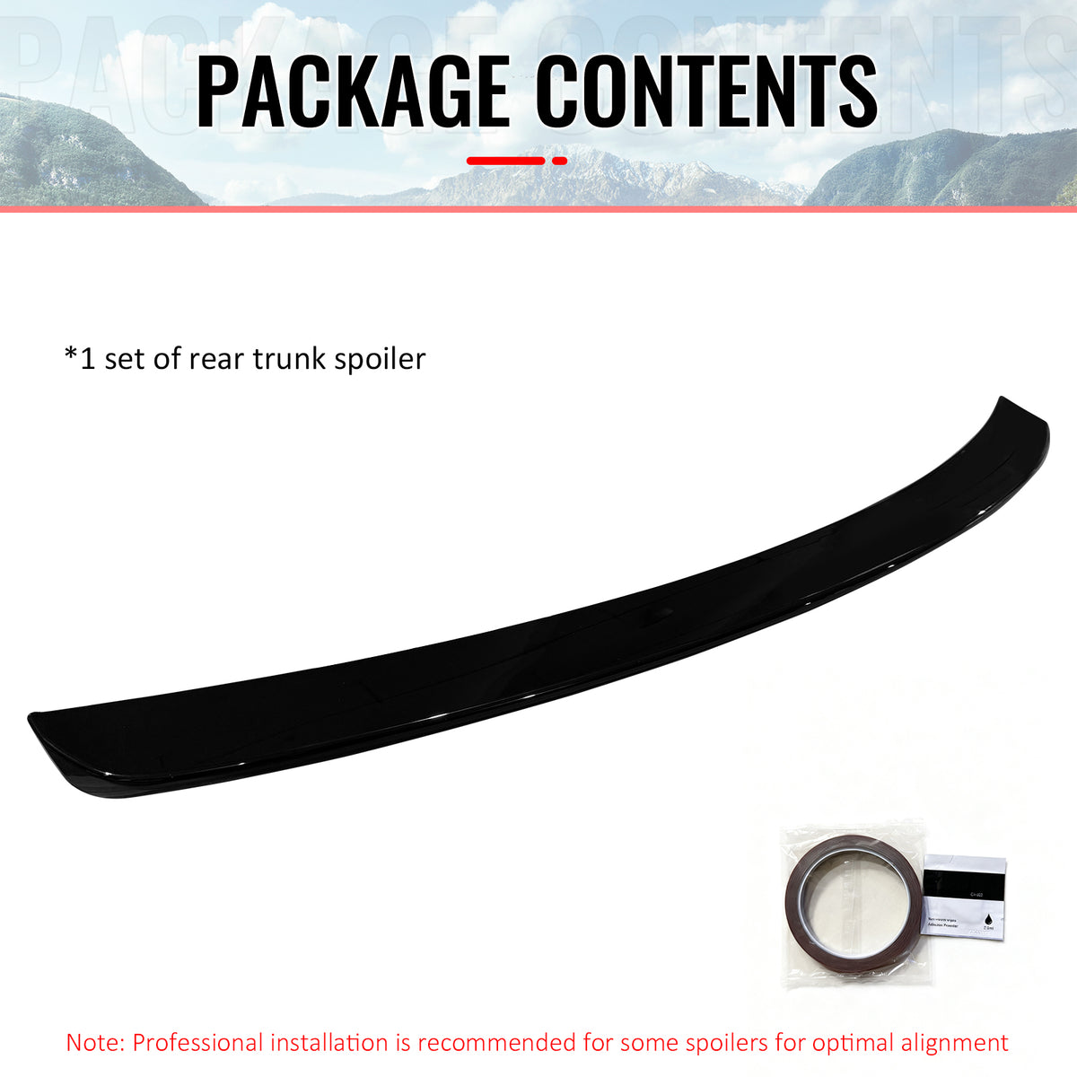 Fits 11-23 Chrysler 300/300C Rear Trunk Boot Spoiler Wing Lip ABS Gloss Black