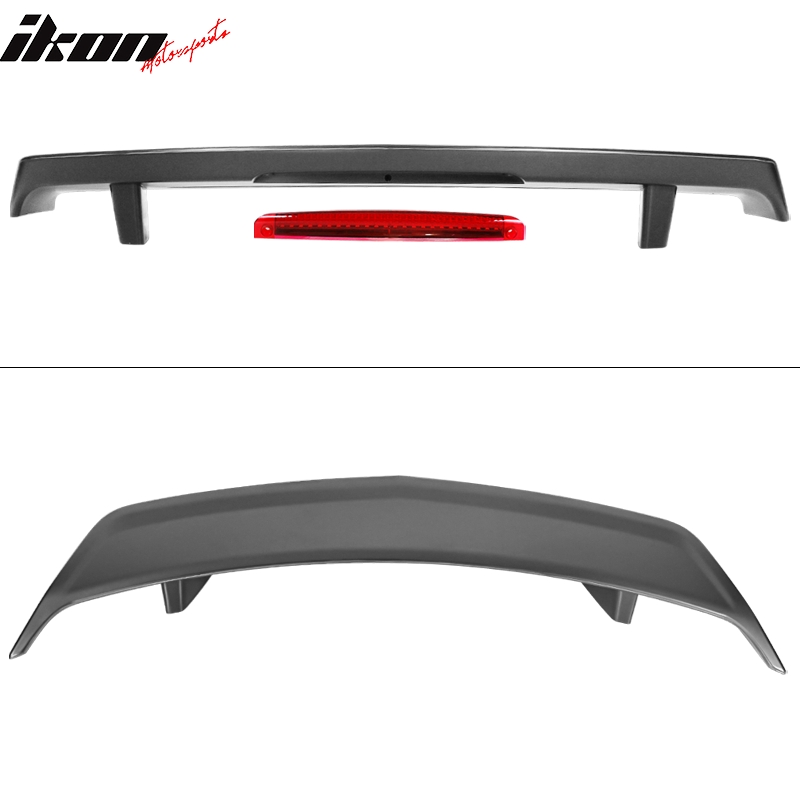 Compatible With 2016-2023 Chevy Camaro GM High Wing ABS Trunk Spoiler & LED 3rd Brake Light