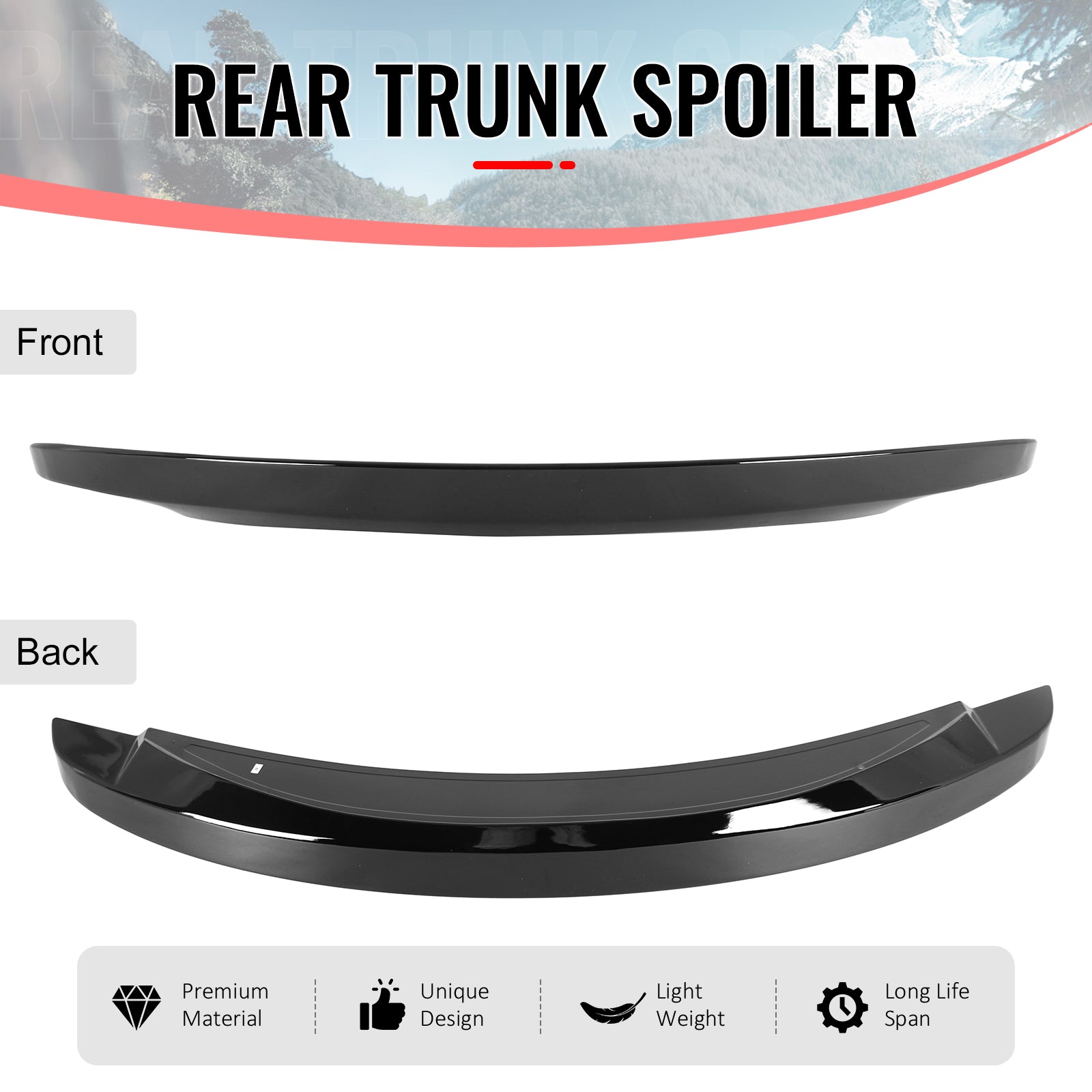 For 14-15 Chevrolet Camaro Z28 Coupe OE Style Gloss Black Rear Trunk Spoiler ABS