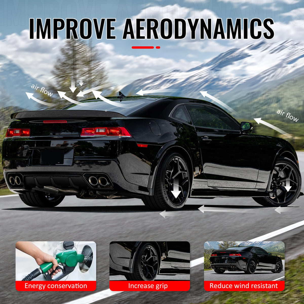 For 14-15 Chevrolet Camaro Z28 Coupe OE Style Gloss Black Rear Trunk Spoiler ABS