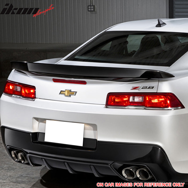 Compatible With 2014-2015 Chevrolet Camaro Flush Mount Factory Style Trunk Spoiler - ABS