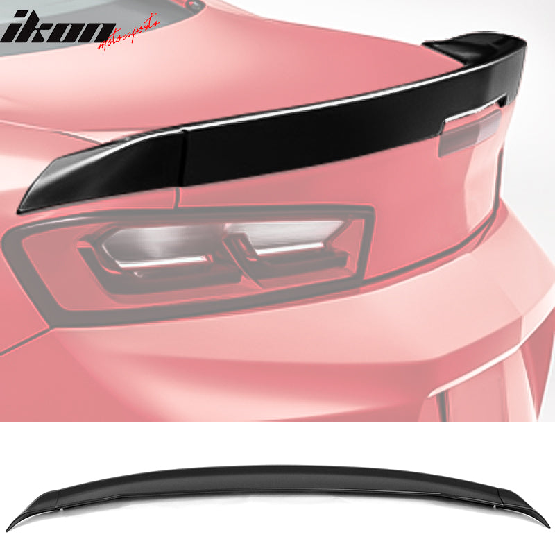 2016-2023 Chevrolet Camaro OEM Style 3PC Matte Black Trunk Spoiler ABS