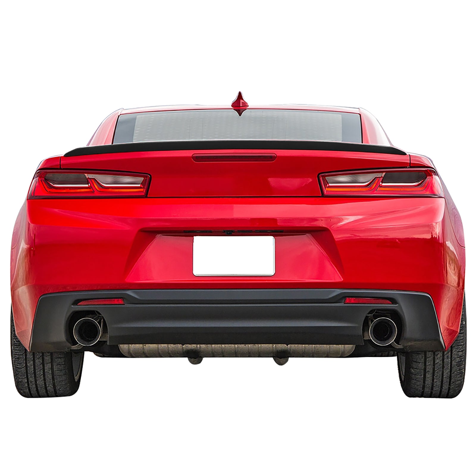 IKON MOTORSPORTS, Trunk Spoiler Compatible With 2016-2023 Chevrolet Camaro, Rear Trunk Duck Lid Spoiler Wing Lip RS Style ABS