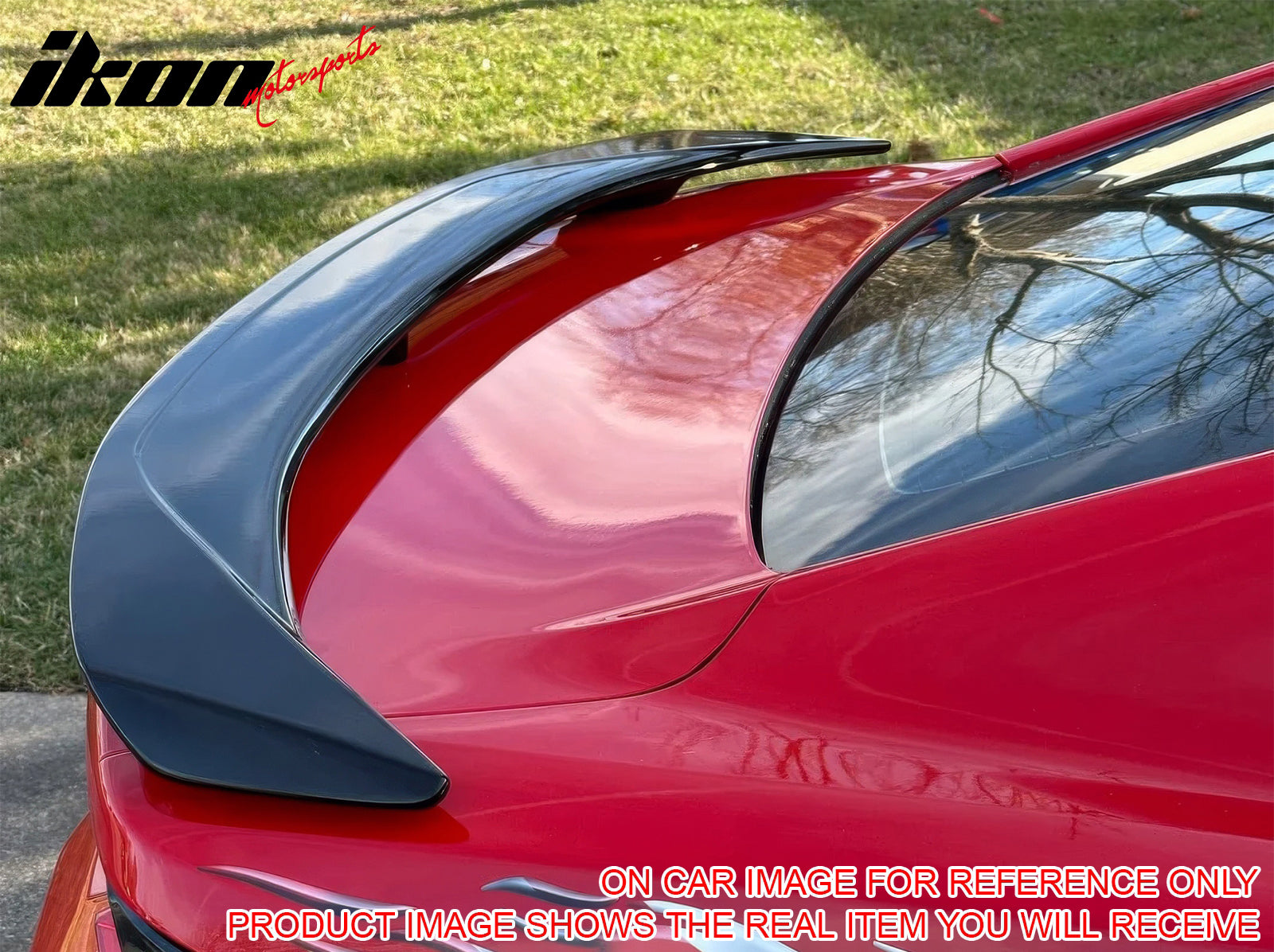 Fits 16-24 Chevrolet Camaro 2DR ZL1 Style Unpainted Black Rear Trunk Spoiler ABS